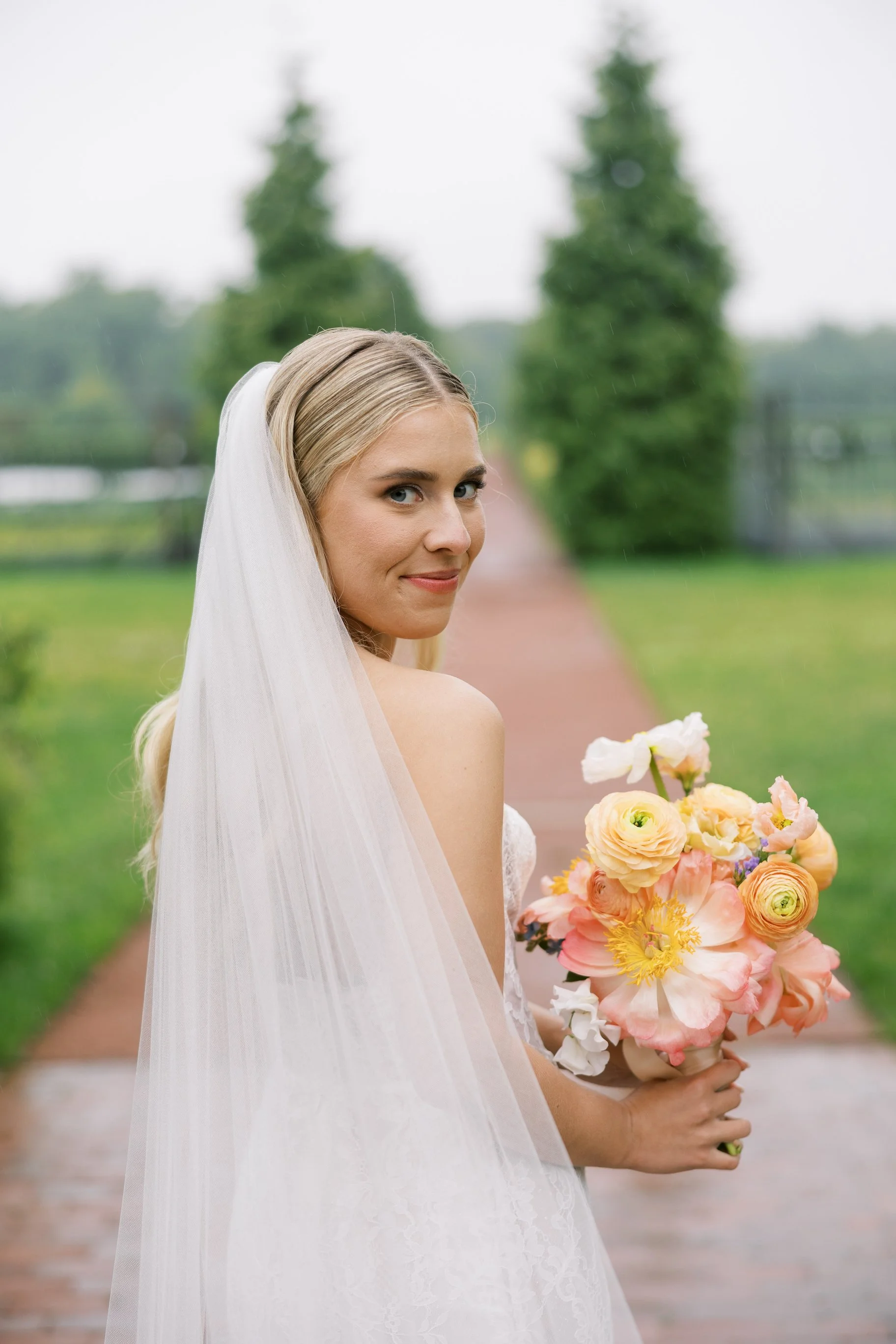 Artful bridal bouquet